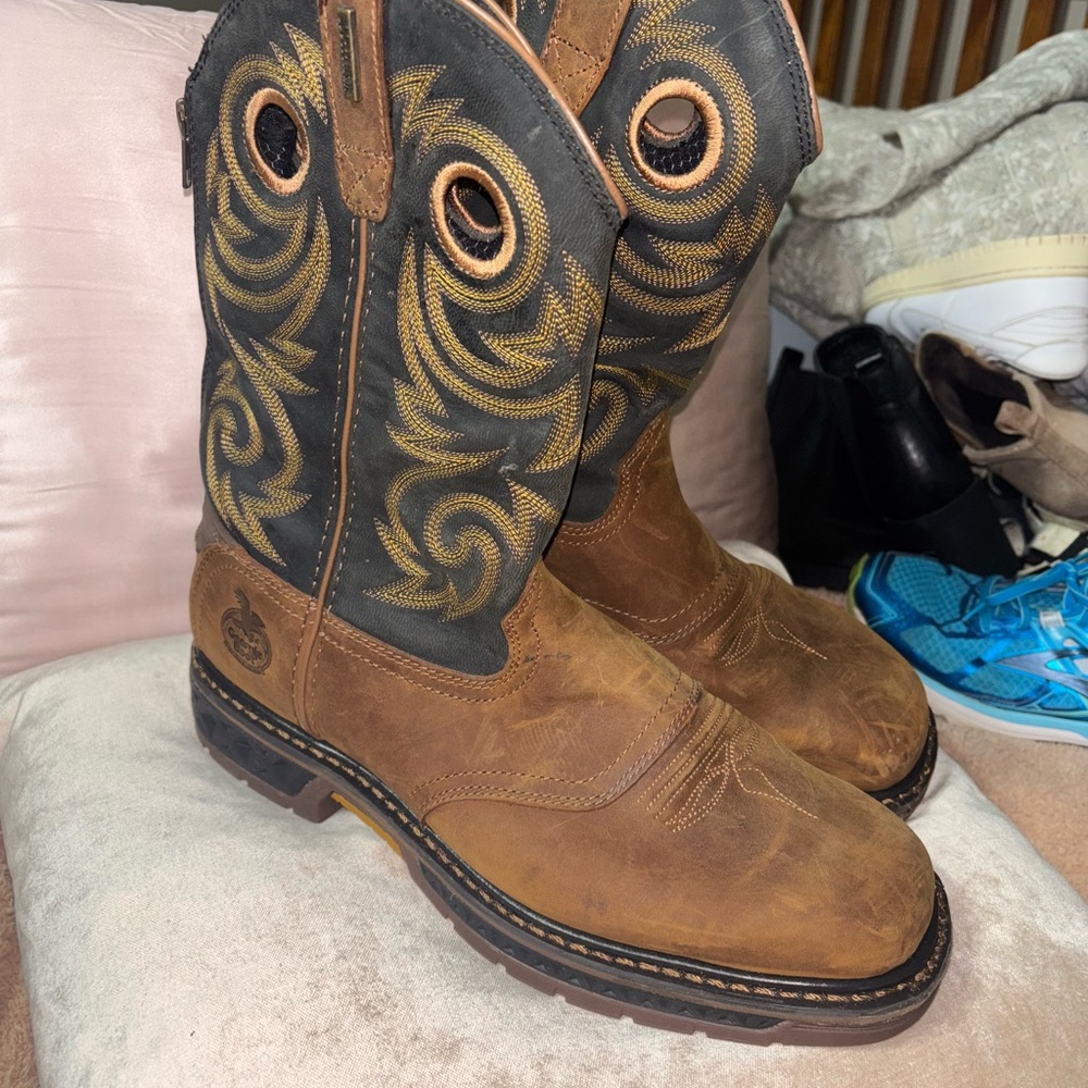 Georgia Boot Black and Brown Carbo-Tec LT - Waterproof Work Boots
